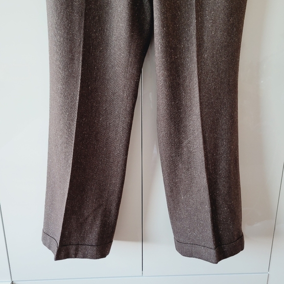 Eddie Bauer Blakely Fit Brown Straight Leg Wool Blend Pants - Picture 4 of 13